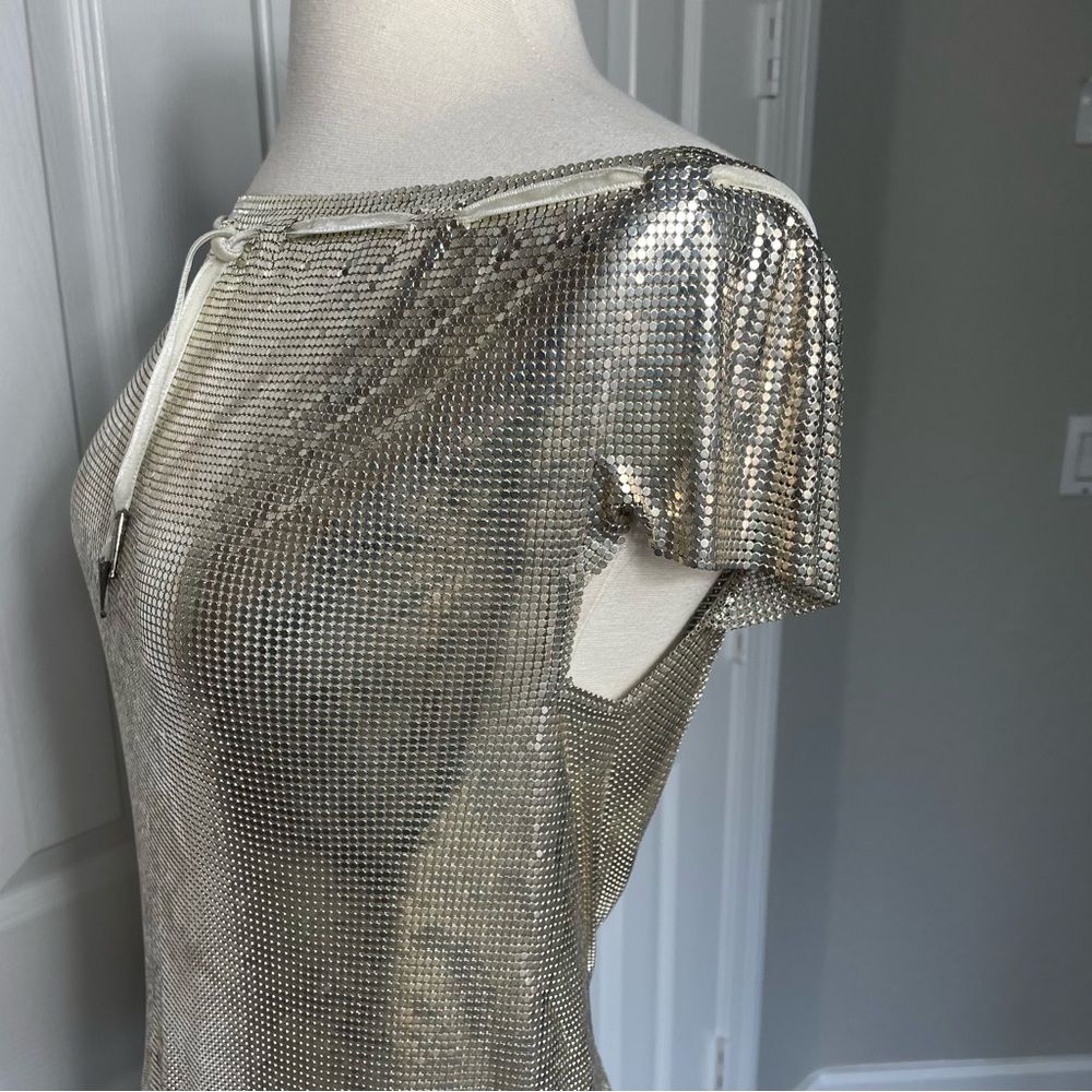 Vintage Paco Rabanne Metallic Silver Chainmail Top - Picture 10 of 17